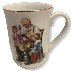 Vintage Norman Rockwell Museum The Toymaker Porcelain Mug 1982